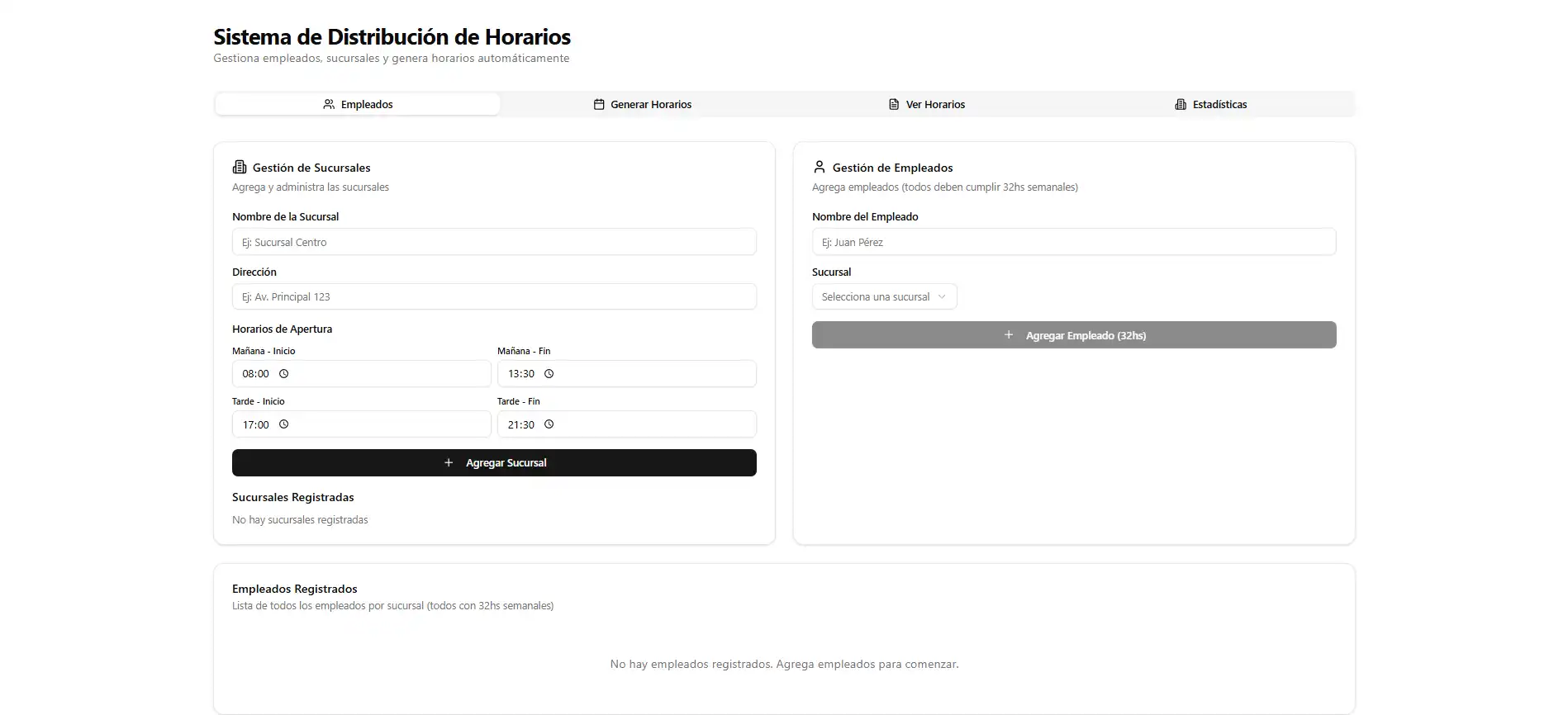 Captura del proyecto Generador de Turnos